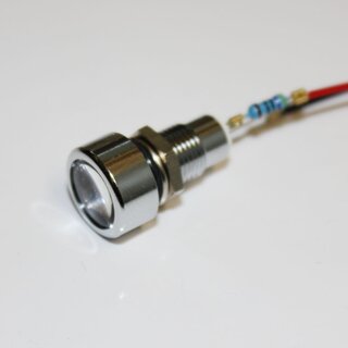 Verkabelte LED Metall Schraube wasserdicht IP67 - 5mm Blau 12000mcd - MS54