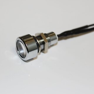 Verkabelte LED Metall Schraube wasserdicht IP67 - 5mm Gelb 7000mcd - MS54