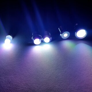 Verkabelte LED Metall Schraube 5mm RGB wasserklar 4 Pin (Anode +) steuerbar - MS53