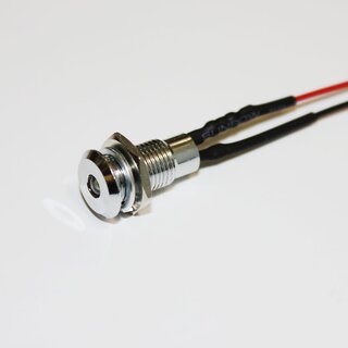 Verkabelte LED Metall Schraube 5mm Kalt Wei 18000mcd - MS53