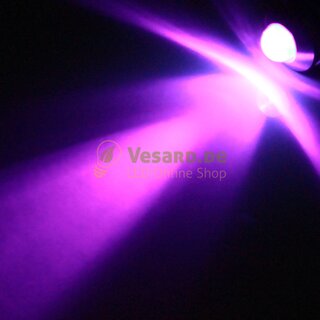 Verkabelte LED Metall Schraube 5mm Violett 1500mcd - MS52